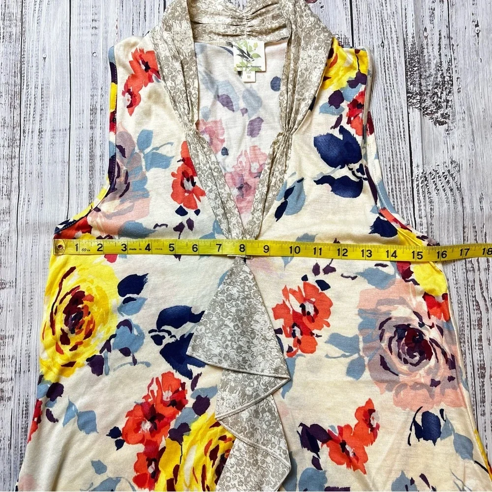 Anthropologie Weston Wear Sleeveless Floral Tunic. Size Medium.